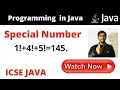 Special Number in java Prateik Sharma by Java