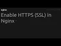 Enable HTTPS SSL in Nginx
