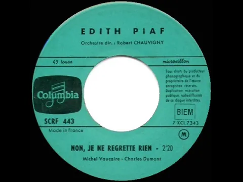 Download MP3 The “Inception” kick song: Edith Piaf - Non, je ne regrette rien (No Regrets) (1960 French version)