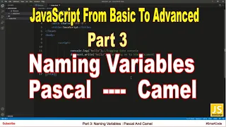 Naming Variables Pascal And Camel Part 3 JavaScript