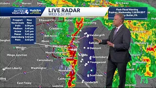 Pennsylvania Severe Weather Flash Flood Warning for Pittsburgh Tornado Watches - Live coverage