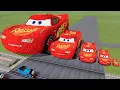 Big \u0026 Small Lego Lightning Mcqueen vs Trains Thomas | BeamNG.Drive