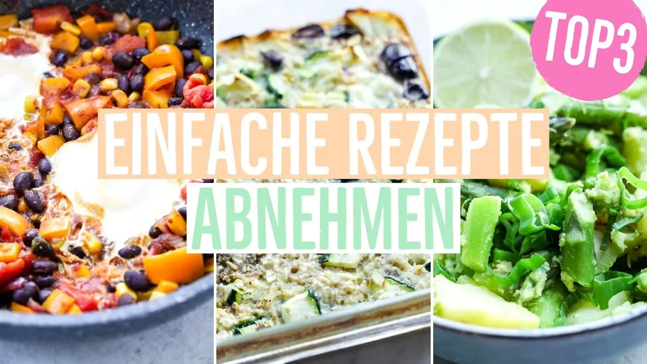 3 REZEPTE ZUM ABNEHMEN | einfach & schnell gesund kochen | Meal Prep