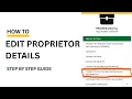 HOW TO EDIT PROPRIETOR'S DETAILS CAC