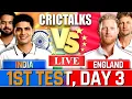 Download Lagu 1st Test Match Live, India vs England, Today Live Cricket Match Score \u0026 Commentary, Day 3, IND v ENG