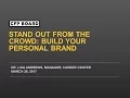 CFP Board Career Center Webinar - Stand Out from the Crowd Build Your Personal Brand