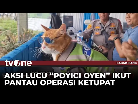 Aksi Lucu ''Polici Oyen'' Ikut Patroli Mengecek Rumah Warga di Bogor