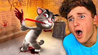 Testing The Creepy TALKING TOM App For The 1st Time