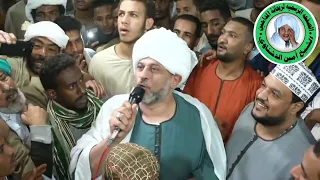 استقبال الشيخ امين الدشناوي للسيد ادريس الشريف في حفل المولد النبوي بنجع العرب كوم امبو اسوان 