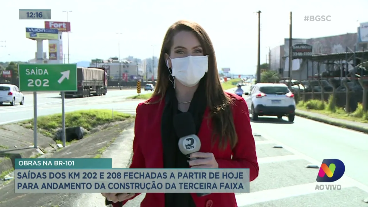 BR-101: Saídas dos KM 202 e 208 fechadas a partir deste sábado