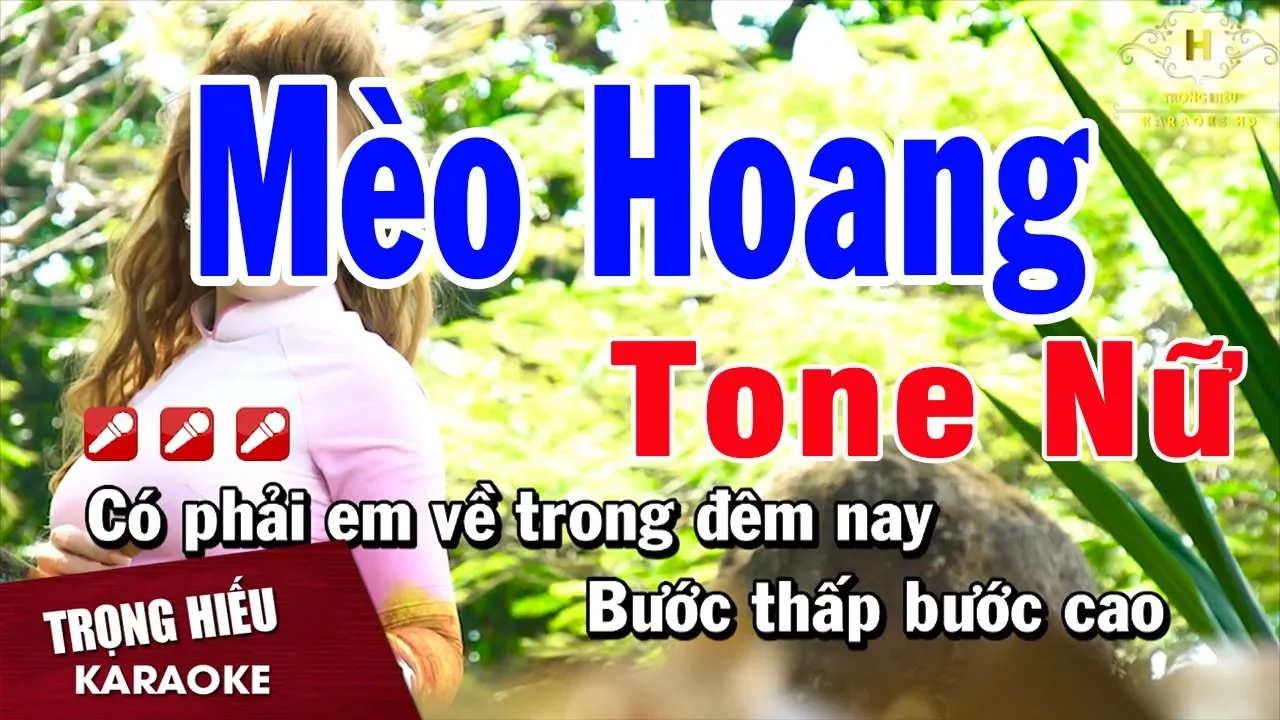 Karaoke Mèo Hoang Tone Nữ Nhạc Sống | Trọng Hiếu