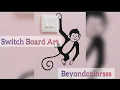 Switch Board Art - Hanging Monkey Painting