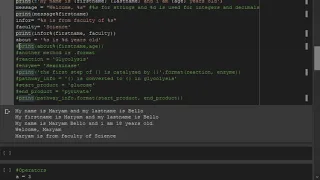 Introduction to python 4 Placeholders