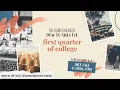 How to survive first quarter at UCSD