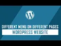 How to Create Different Menus on Different Pages in WordPress Conditional Menu