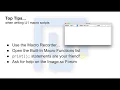 - Top Tips for Scripting