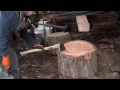 Split Big Rounds of Firewood Quick Easy and very little Effort