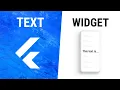 Flutter Text Widget