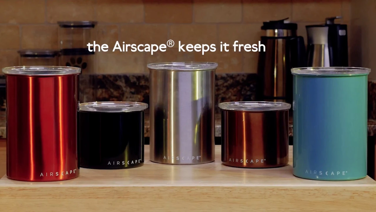 Airscape Kaffeedose mittel, silber gebürstet, Edelstahl