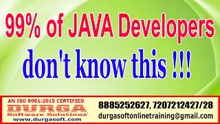 Java Tutorials 99 of JAVA Developers don t know this by Durga Sir