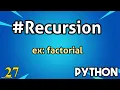 Recursion in python Factorial using recursion Bangla