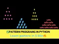 Pattern Programs in Python Star Number Alphabet Patterns Python Beginners by dev - safia