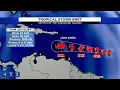Update on rain chances this evening and the latest on Tropical Storm Bret t