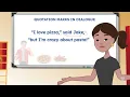 Quotation Marks in Dialogue - Grammar Lesson
