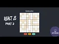 How to build Simple Sudoku Solver using React JS Part 2 Games In React JS
