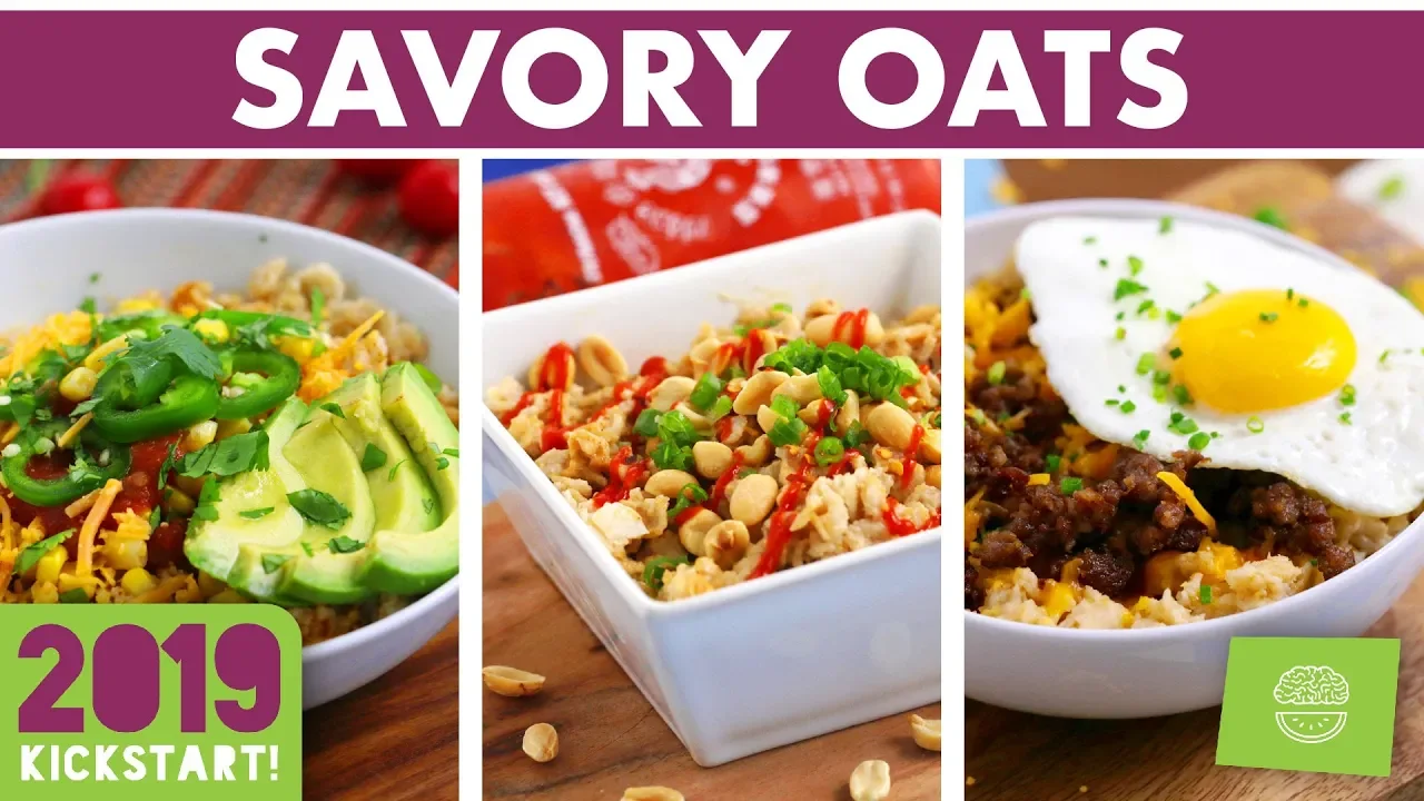 SAVORY Oatmeal Recipes + Free eBook! #kickstart2019