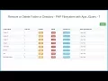 Remove or Delete Folder or Directory - PHP Filesystem with Ajax JQuery