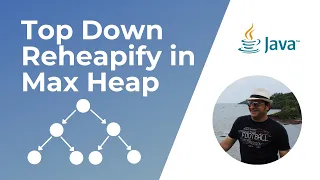 Top - Down Reheapify Sink in Max Heap Animation Priority Queue