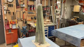 26 August 2022  Laminating the first mastholder.