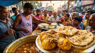 One Man Army Stall & Hard Work ! Swapan Da’s Famous Morning Paratha | Price ₹7