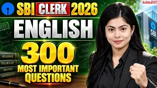 SBI Clerk 2026 | English 300 Most Important Questions | Complete Practice Set