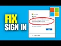 How To Fix Microsoft Account Sign In Problems