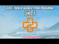 GE8151 TOWERS OF HANOI ILLUSTRATIVE PROBLEMS PROBLEM SOLVING AND PYTHON PROGRAMMING TAMIL UNIT1