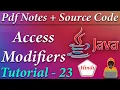 Access Modifiers Public Private Protected in JAVA JAVA Tutorial in Hindi Death Code