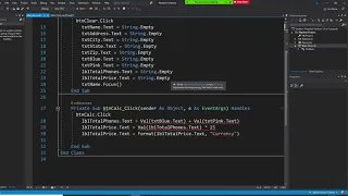 Visual Basic Programming calculate the total phones ordered and total price and sales person name