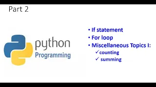 Module 2 1 Python Basics Part 2 if for