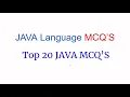 Top 20 Java MCQs for Interview and Exams Java MCQs Part 1 In Hindi 2021