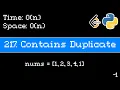 Contains Duplicate - Leetcode 217