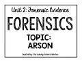 Arson Investigation Forensics