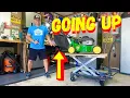 How To MODIFY A HYDRAULIC LIFT TABLE From HARBOR FREIGHT for Lawn Mower Snowblower Repairs