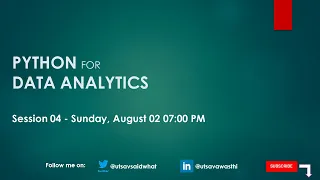Python for Data Analytics - Session 04