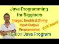 Integer Double and String Input Output Program in Java Java Programming Using BlueJ