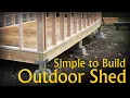 Build a Simple Inexpensive Outdoor Storage Shed with Basic Hand Power Tools