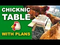 Chicknic Table - How to Build a Picnic Table for Chickens with Plans