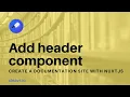 Add header component to NuxtJS Content project