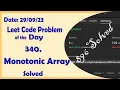 896 Monotonic Array C Leetcode Daily Challenge